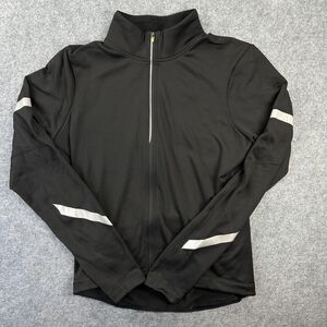 Co-op Cycles Cycling Jacket Mens Medium Black Full Zip Reflective Pockets Jersey
